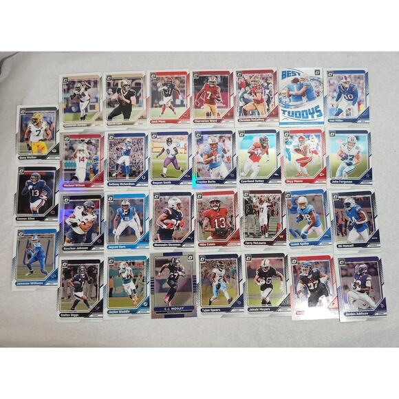 NFL Trading Cards Lot Of 150 Cards Optic, Select, Panini, Totally Certified VG+ - Picture 7 of 7